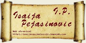 Isaija Pejašinović vizit kartica